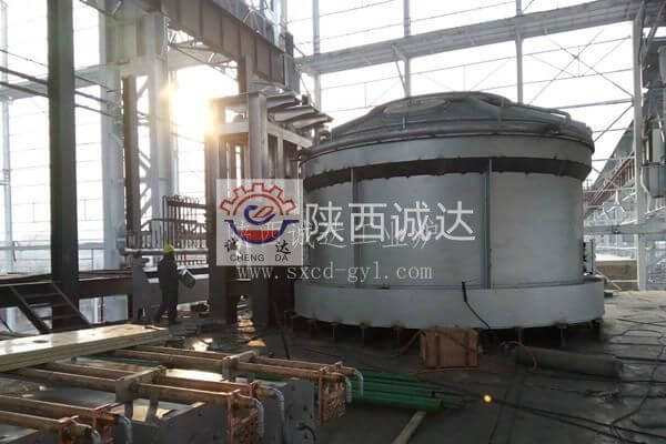 河北邯郸4000KVA高炉渣加热炉施工现场(二)