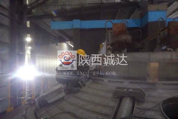 山东茌平热熔渣加热炉现场安装情况