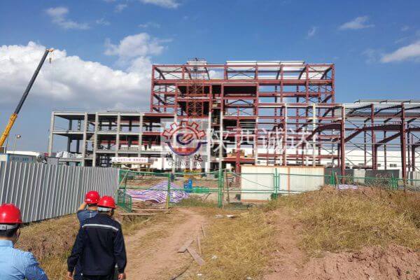 年产3万吨(金属量)高纯三元动力电池级硫酸镍项目施工现场(一)