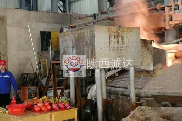 山西东方热熔渣加热炉投产(一拖二)