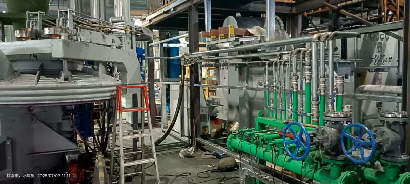 焦两岸工业合作 我公司电弧炉台湾安装调试进行时