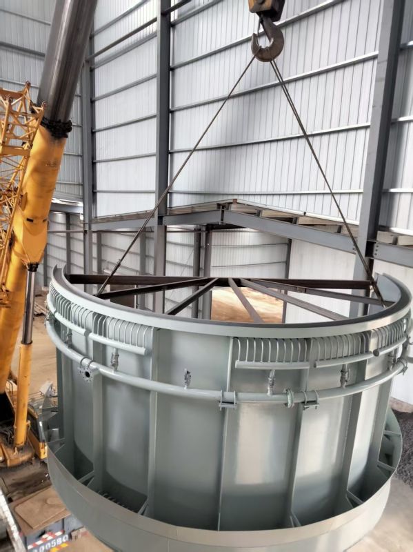 我公司临沂热熔渣调质炉项目现场安装顺利推进 助力企业绿色高效发展